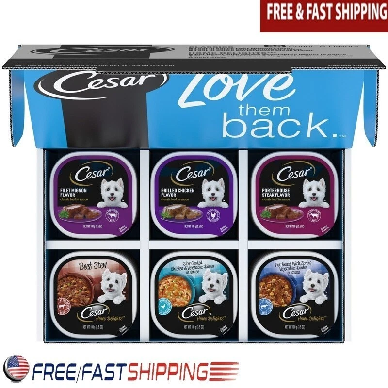 Gourmet Wet Dog Food Variety Pack Real Meat Adult All Breeds Pate 3.5oz Trays US