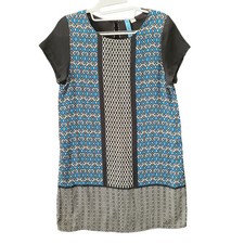 Dina Be Boho Womens Shift Dress Multicolor Size Small 100% Polyester Key Hole