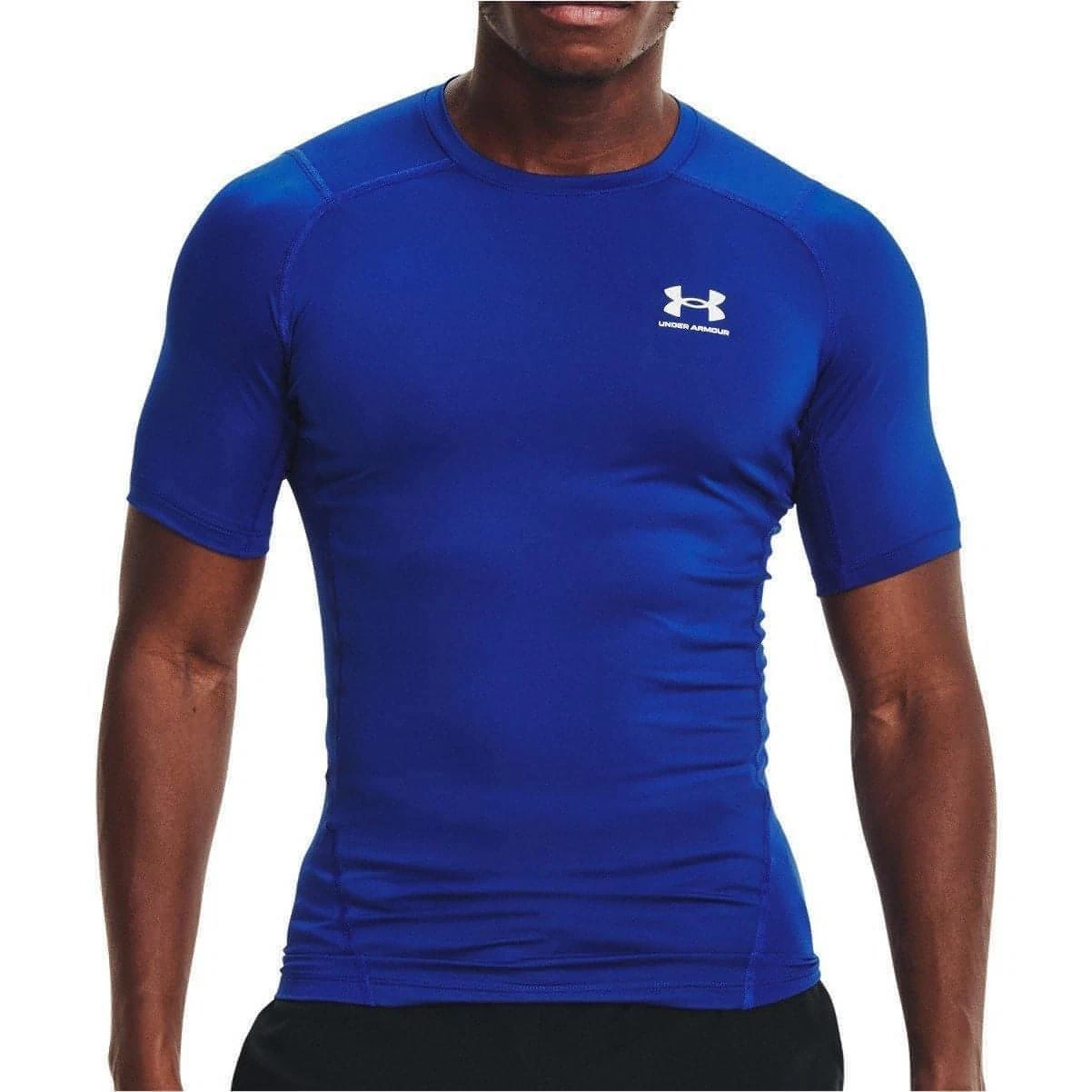Under Armour HeatGear Armour Mens Compression Top Blue Short Sleeve Gym T-Shirt