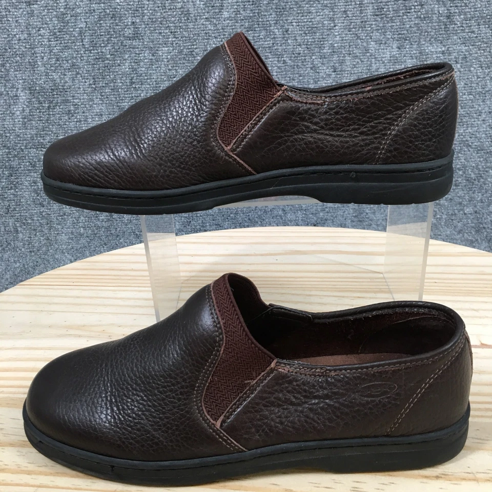 Azaleia Zapatos Mujer 7.5 Anchos Sin Cordones Mocasines Cuero Marrón Informal Punta Redonda Foto 2 de 4