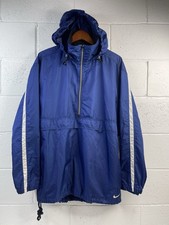 Vintage 90s Nike Windbreaker Jacket Men s XL Blue 1/2 Zip Anorak Mesh Lined
