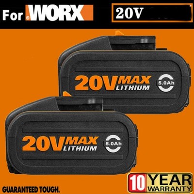 2X 5500mAh 20V MAX 5,5Ah Batterien Für Worx Ersatzakku WA3553 WA3556 WA3551