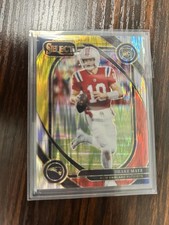 2024 Panini Select - Club Level Drake Maye #218 Red & Yellow Shock Prizm (RC)