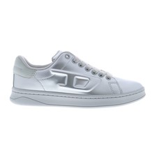 Diesel S-Athene Low W Womens Silver Leather Lifestyle Sneakers Shoes