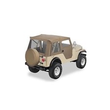 Bestop 51595-04 Soft Top Supertop Polymer Cloth Tan Fits Jeep Cj5 Each
