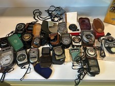 Vintage Lot of 18 Exposure Meters Weston GE and others