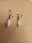 Designer Ann King Sterling Silver & White Agate Drop Earrings — photo 5