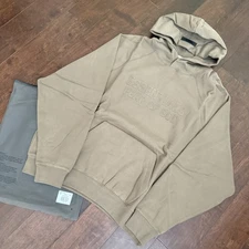 NEW Fear of God Essentials Hoodie Wood Size Large - 100% AUTHENTIC ✅