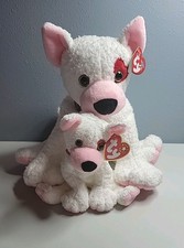 Set Of 2 Retired Ty Beanie Buddy & Beanie Baby CUPID The Dog (Vintage 2001/2003