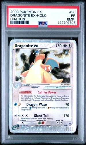 PSA 1 MK Dragonite ex 90/97 2003 Ex Dragon Ultra Rare Pokemon Card