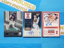 LOT OF 3 ILLINOIS BASEBALL AUTOGRAPH CARDS Sign Fighting Illini Lars Sedlock Jay