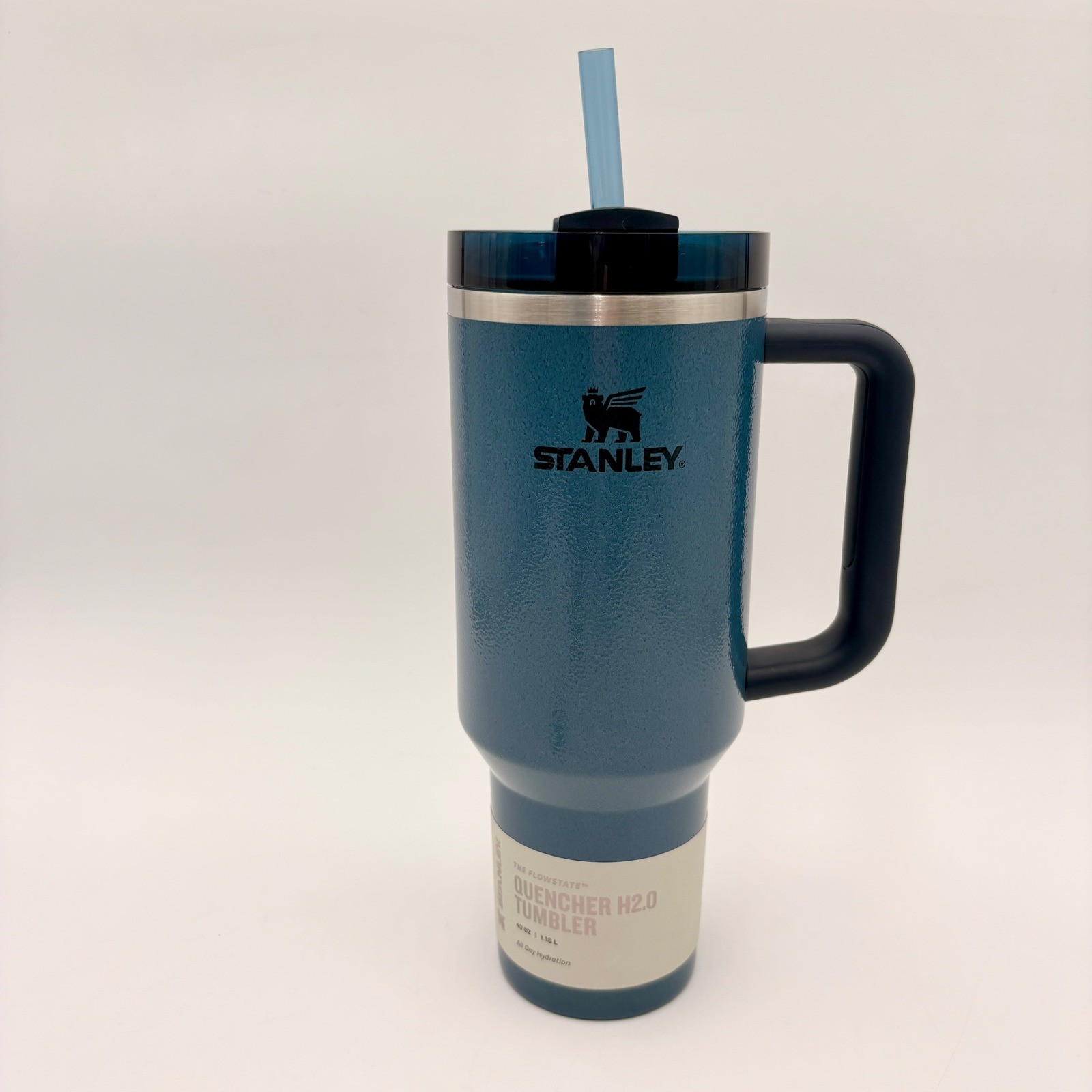 Stanley Quencher H2O Tumbler 40 oz Teal Flowstate All Day Hydration With Straw