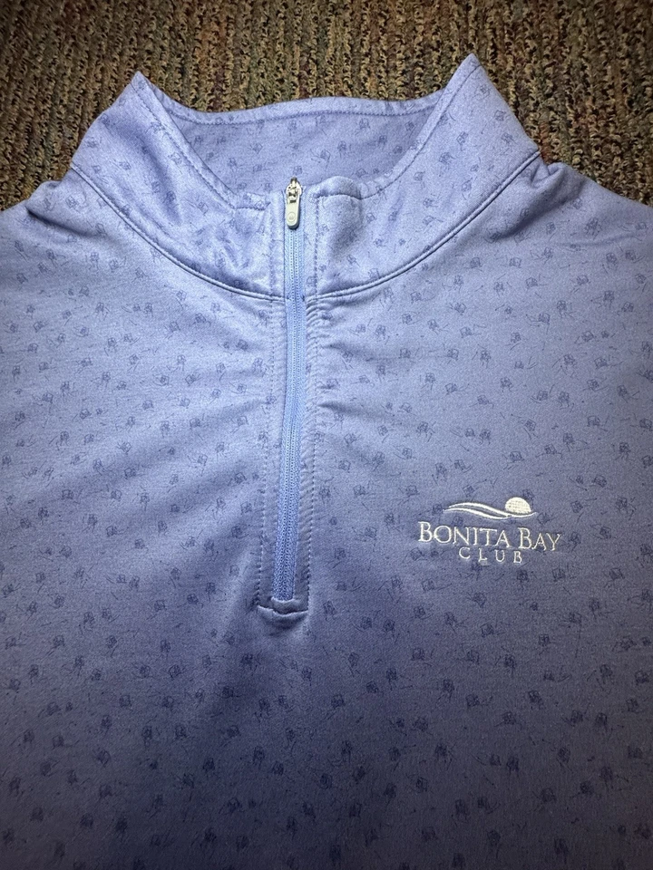 Carros de golf Peter Millar Perth para hombre rendimiento AOP 1/4 cuarto cremallera extra grandes Foto 4 de 4