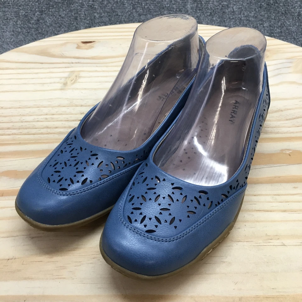 Array Zapatos Mujer 7 M Informales Sin Cordones Ballet Pisos 1263529 Azul Imitación Cuero Foto 3 de 4