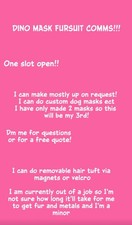 DINO MASK FURSUIT COMMISSION