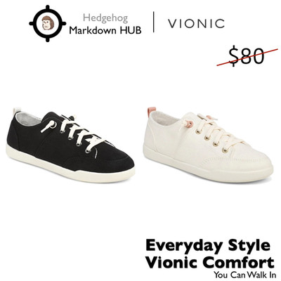 Vionic Beach Pismo 2.0 Casual Sneaker Women's Canvas Comfort Shoes