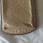 Gold Glitter Wallet Zipper Credit Card Folding Women's Solid Strap Beige — photo 4
