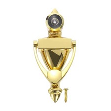 9/16" Door Knocker with Viewer Die-Cast Construction Gold
