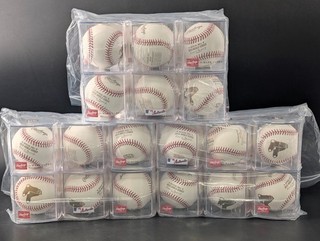 LOT of (18) MLB RAWLINGS 2018 World Series Baseballs Boston Red Sox