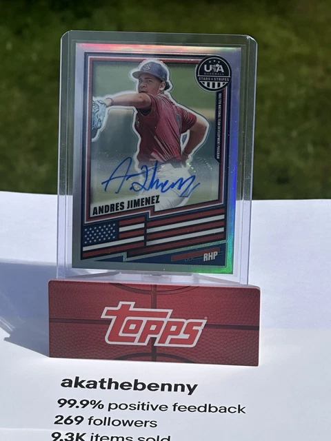 2026 Panini Stars & Stripes Andres Jimenez #95 AUTO Silver Prizm USA