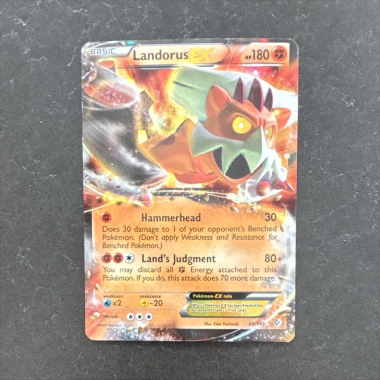 Pokémon Landorus EX 89/149 Boundaries Crossed Ultra Rare Holo 180 HP Card
