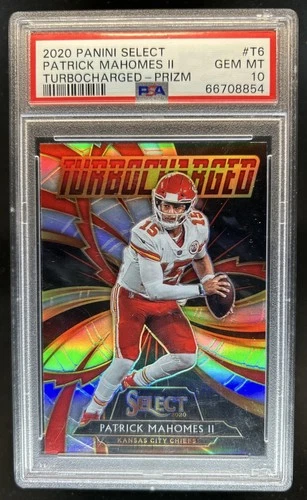 2020 Panini Select Patrick Mahomes II Turbocharged Prizm #T6 Chiefs PSA 10