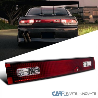 Fit 89-94 240SX S13 Hatchback Red/Clear Trunk Tail Light Rear