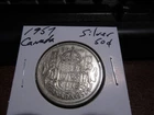 Canada 1957 - 50 Cent half dollar Canadian Coin - 80% Silver