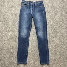 Levis Premium Jeans Womens 27 Blue 721 High Rise Skinny Denim (Fits 25x28)