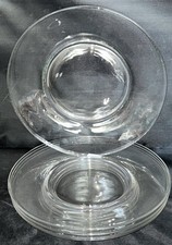 Clear Glass Plates Set of 5 Salad Plates 7 7/8 Diameter