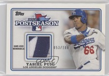2014 Topps Postseason Performance Relics 53/100 Yasiel Puig #PPR-YP uk2