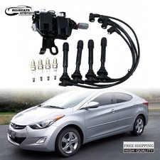 For Hyundai Elantra Tiburon Kia Spectra Ignition Coil Iridium Spark Plug Wire