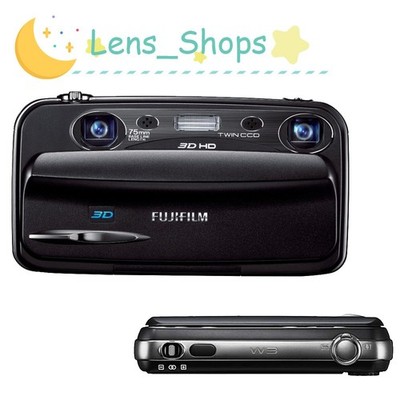 Fujifilm FinePix Real 3D W3 Digital Camera 10MP 3X Optical Zoom CCD Sensor Black