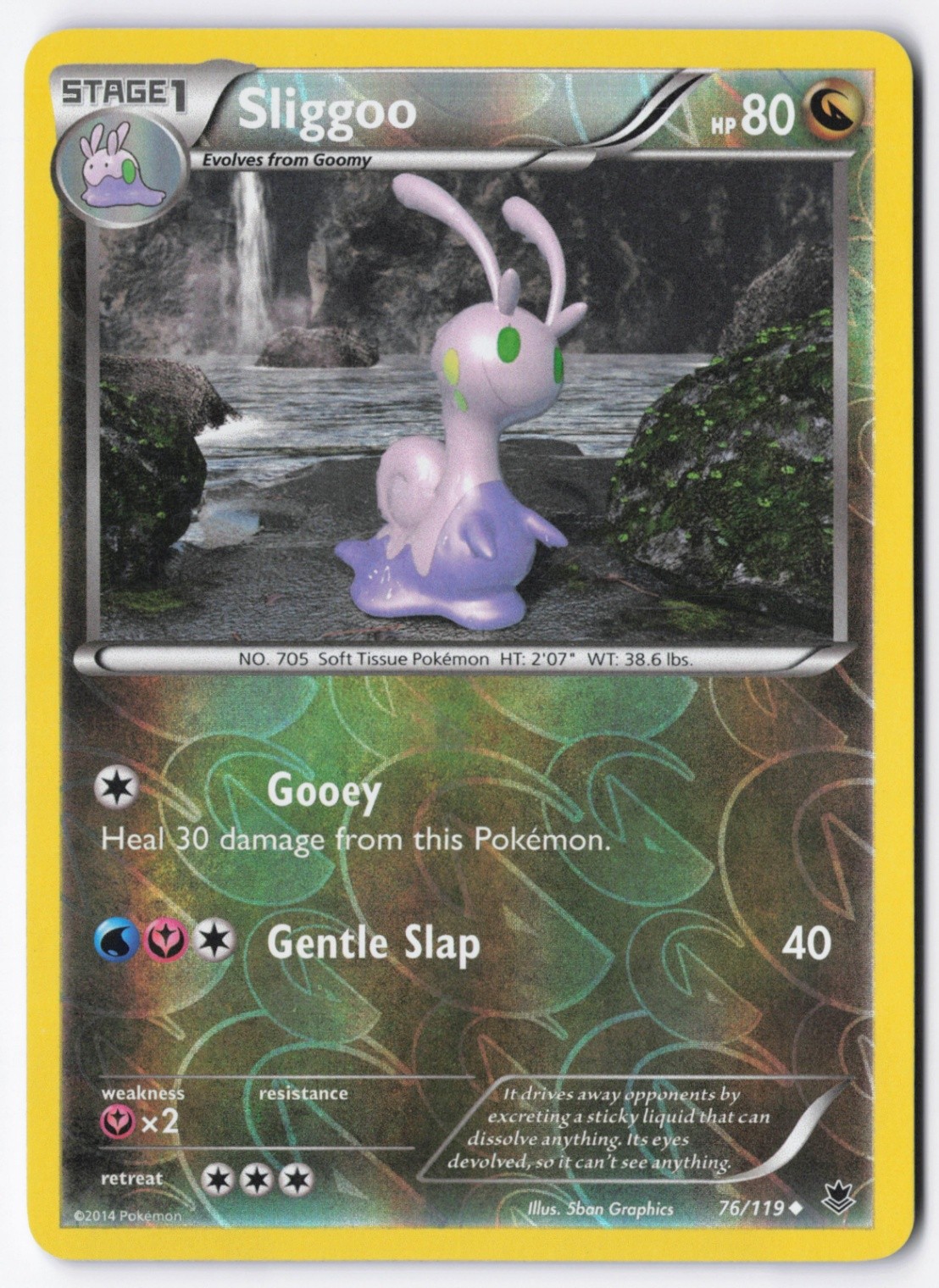 Sliggoo Reverse Holofoil Uncommon XY - Phantom Forces 76/119 NM