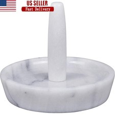 Natural Marble Ring Holder Handcrafted Polished Durable Elegant Decor Gift New