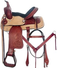 Handmade Horse Saddle Leather Western Barrel Racing Racer Equestrian Trail Tack