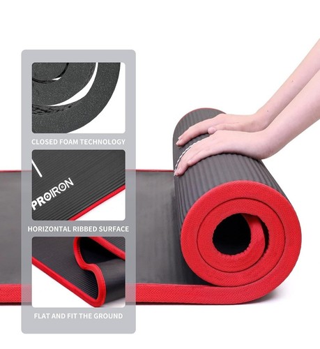 PROIRON NBR Yoga Mat Thick 10MM Exercise Fitness Foam Large Padded High Density - Picture 3 of 5