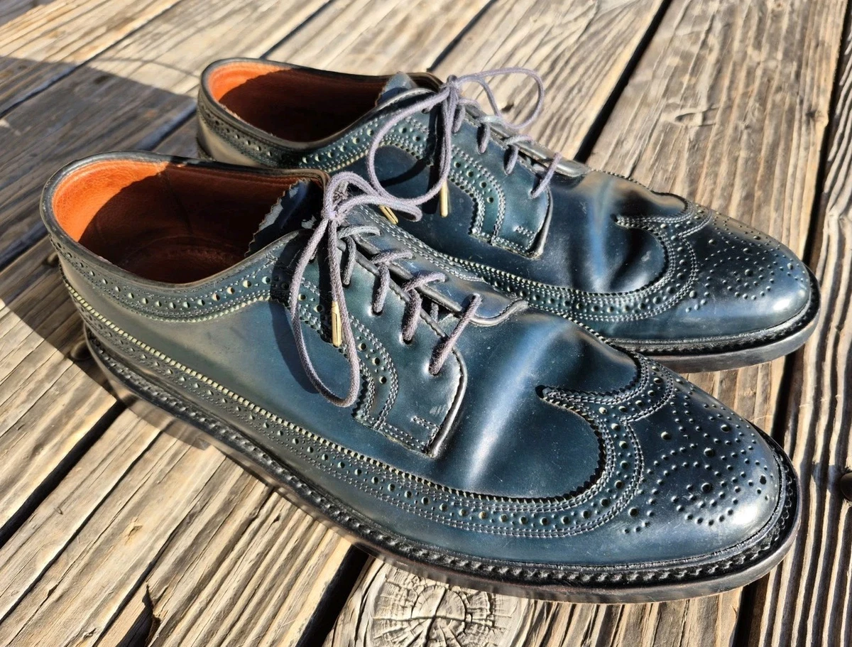 Florsheim‎ Navy Blue Textured Leather Slip-On Loafers size 11 D Florsheim Oxford Blue Dress Shoes for Men for sale | eBay main image 2