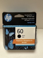 New HP 60 CC640WN Black Ink Cartridge/DWK173
