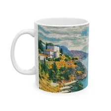 Hydra Hillside - Elegant Ceramic Mug 11oz
