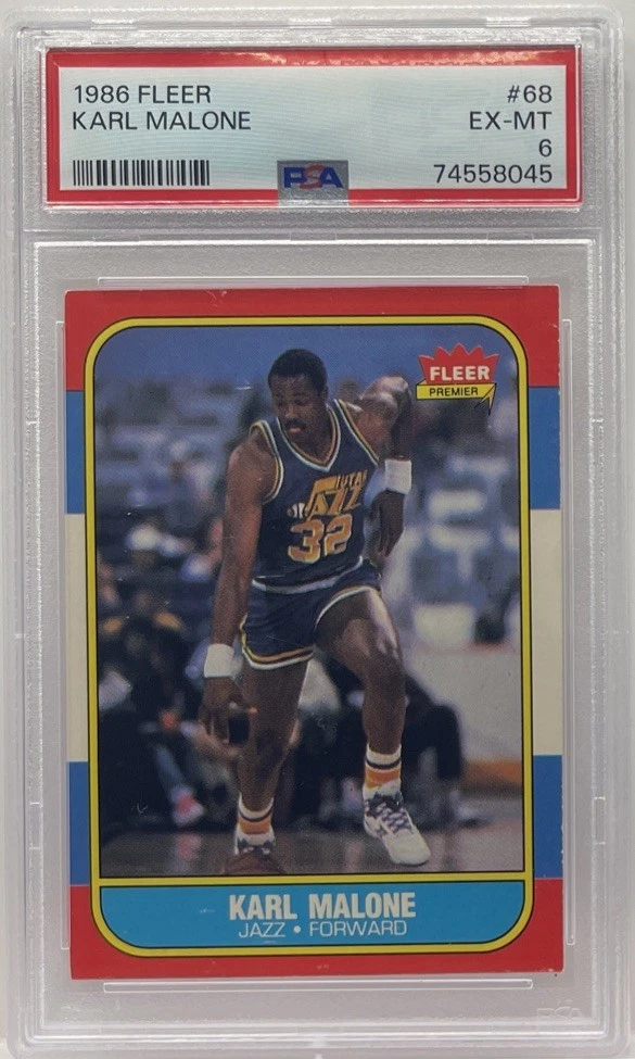 Fleer Karl Malone Basketball 1986-87 Season Sports Trading Cards
