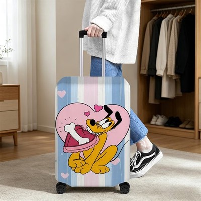 Pluto Dog Romantic Heart Bone Cartoon Dog Fans Luggage Cover, COVER ONLY