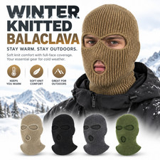 Outdoor 3 Hole Winter Knitted Masks Full Face Cover Ski Mask Warm Knit Balaclava