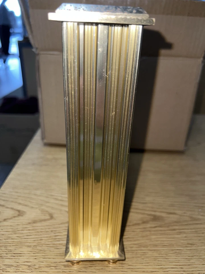 BULOVA Mantel, Shelf Or Table Quartz Bright Brass Clock (NO Pendulum) B1704 - Image 3 of 4