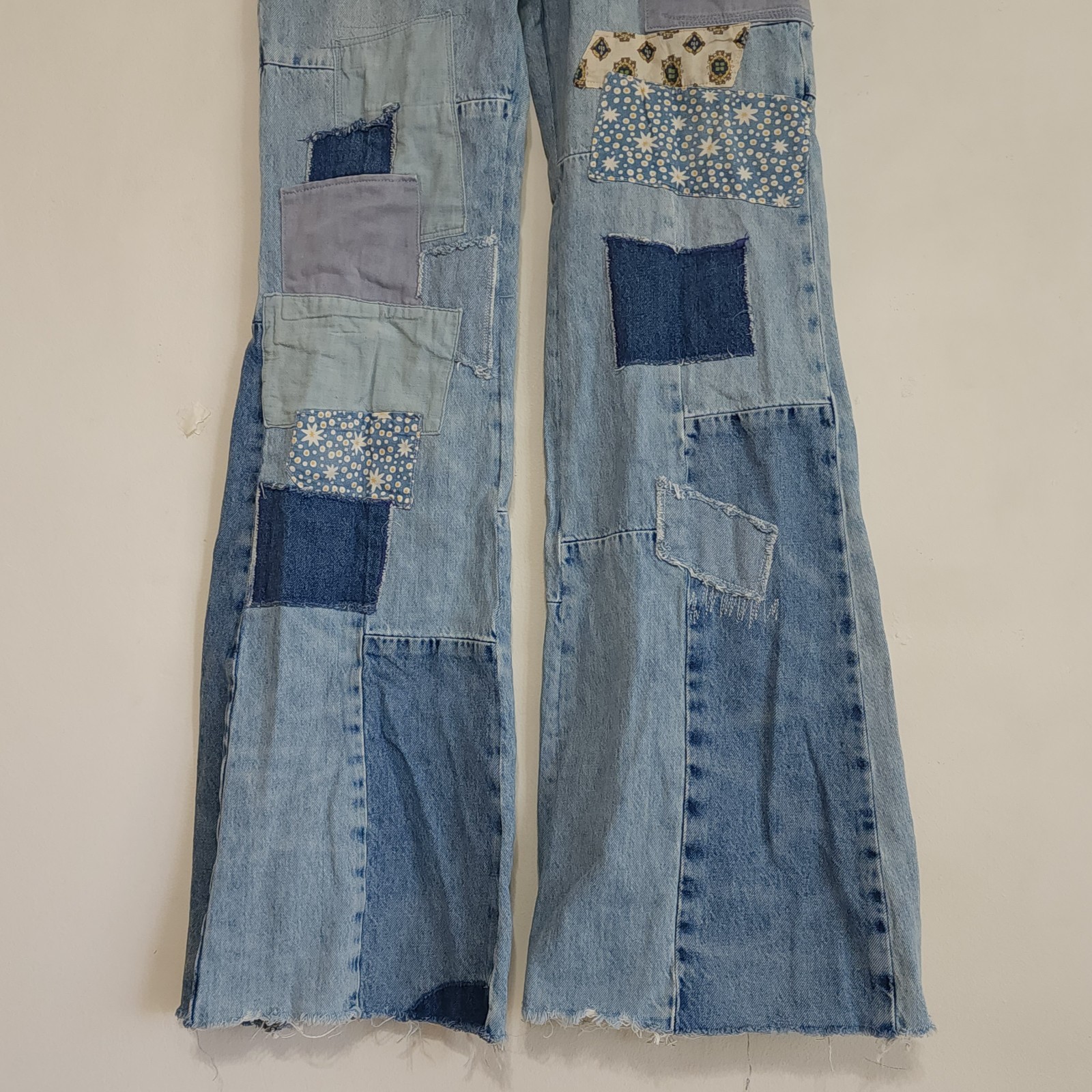 Polo Ralph Lauren Patchwork Flare Jean 26 Distressed High Rise image 7
