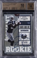 2010 PLAYOFF CONTENDERS BLUE JSY #211B DEZ BRYANT AU/360 BGS 10