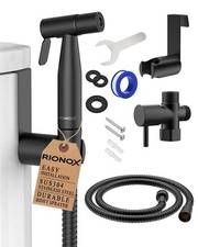 Kit De Rociador De Bidet Manual De Acero Inoxidable Color Negro Mate Pro