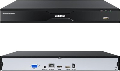ZOSI 32Ch NVR Video for Security Camera System Work with PoE/WiFi Camera No HDD