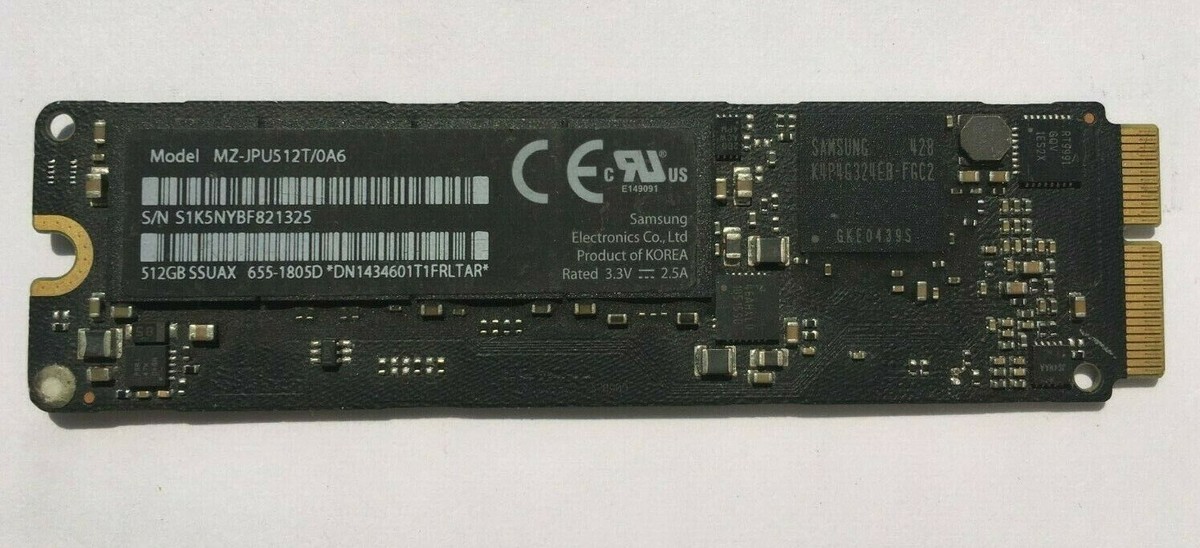内蔵型SSD Samsung MZ-JPU512T/0A1 512GB SSD Samsung MZ-JPU512T/0A6 - 512GB SSD For MacBook Pro + Air