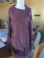Divided By H M Burgundy Light Weight Jacket Size 8 Free Shipping